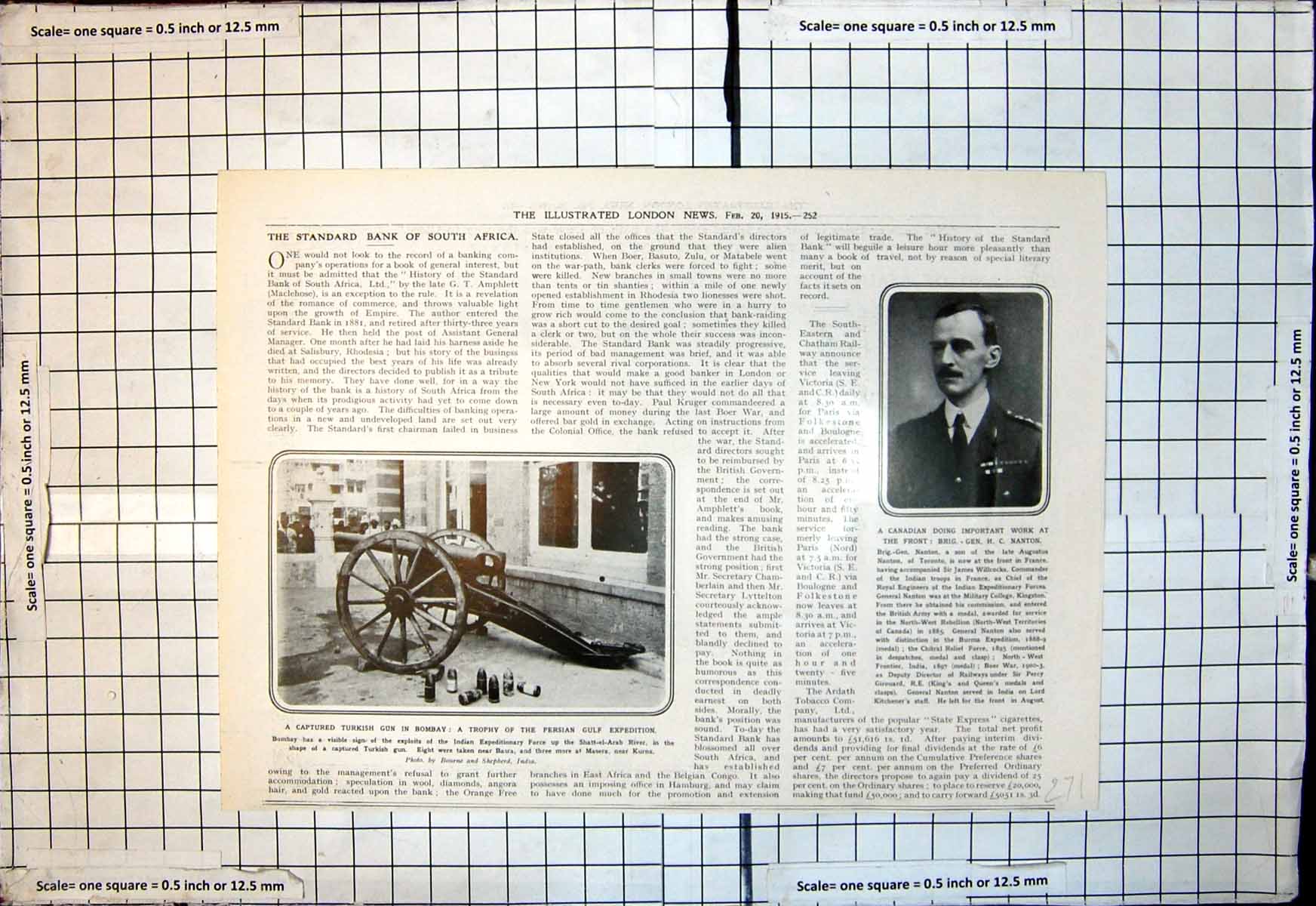 Old Captured Turkish Gun Bombay Brig Gen Hc Nanton Canadian Front1915 20th