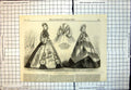 Old Print Paris Fashions November Visiting Dress Dress Cape Bonnets 1862 19th