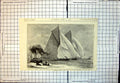 Old Print Royal Thames Yacht Club Regatta Finish Britannia Valkyrie 1893 19th