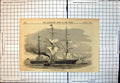 Antique Old Print White Star Clipper Built Australian Passenger Trade 1858 19th