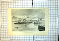 Original Old Antique Print Italian Squadron Joining British Fleet 1895 19th