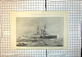 Antique Print Her Worlds Record Gunnery Practice H M Battleship Ocean 1902 20th
