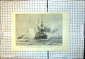 Antique Print Testing Power Modern Naval Guns Hms Belleisle As Target 1900 20th