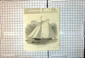 Original Old Antique Print New American Clipper Sylvie 1853 19th