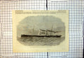 Antique Print South Western Raiway Cos New Royal Mail Packet Normandy 1863 19th