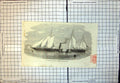 Original Old Antique Print H M New Dispatch Gun Boat Wanderer 1856 Victorian