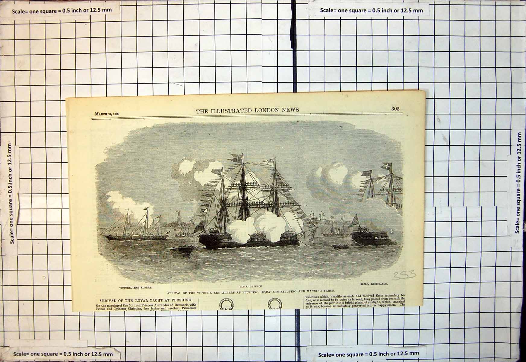 Old Arrival Victoria Albert Flushing Squadron Saluting Hms Defence 18 19th