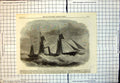 Old Antique Print Union Steam Ship Companys Cape Mail Steamer Briton 1861 19th