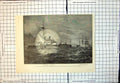 Old Print Evolutionary Squadron Repelling Attack Torpedo Boats Mayo 1885 19th