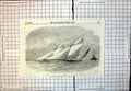 Old Print Royal Thames Yacht Club Match Grays Amazon Thought Secret 1856 19th