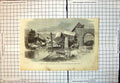 Antique Old Print Ahmoodpore Rampore Hant Railway Accident East India 1863 19th