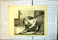 Antique Old Print Wood Carver Simla Native Turban Sitting Chisel Wood 1877 19th