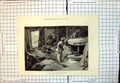 Original Old Antique Print Afghan Mill Gundamuck Workers Hut W Simpson 1879
