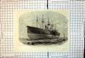 Old Antique Print Great Eastern Under Repairs Cheshire Shore Mersey 1867 19th