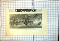 Old Print Pig Sticking Bramapootra Churs Boar Evades Capture Prairie Fire