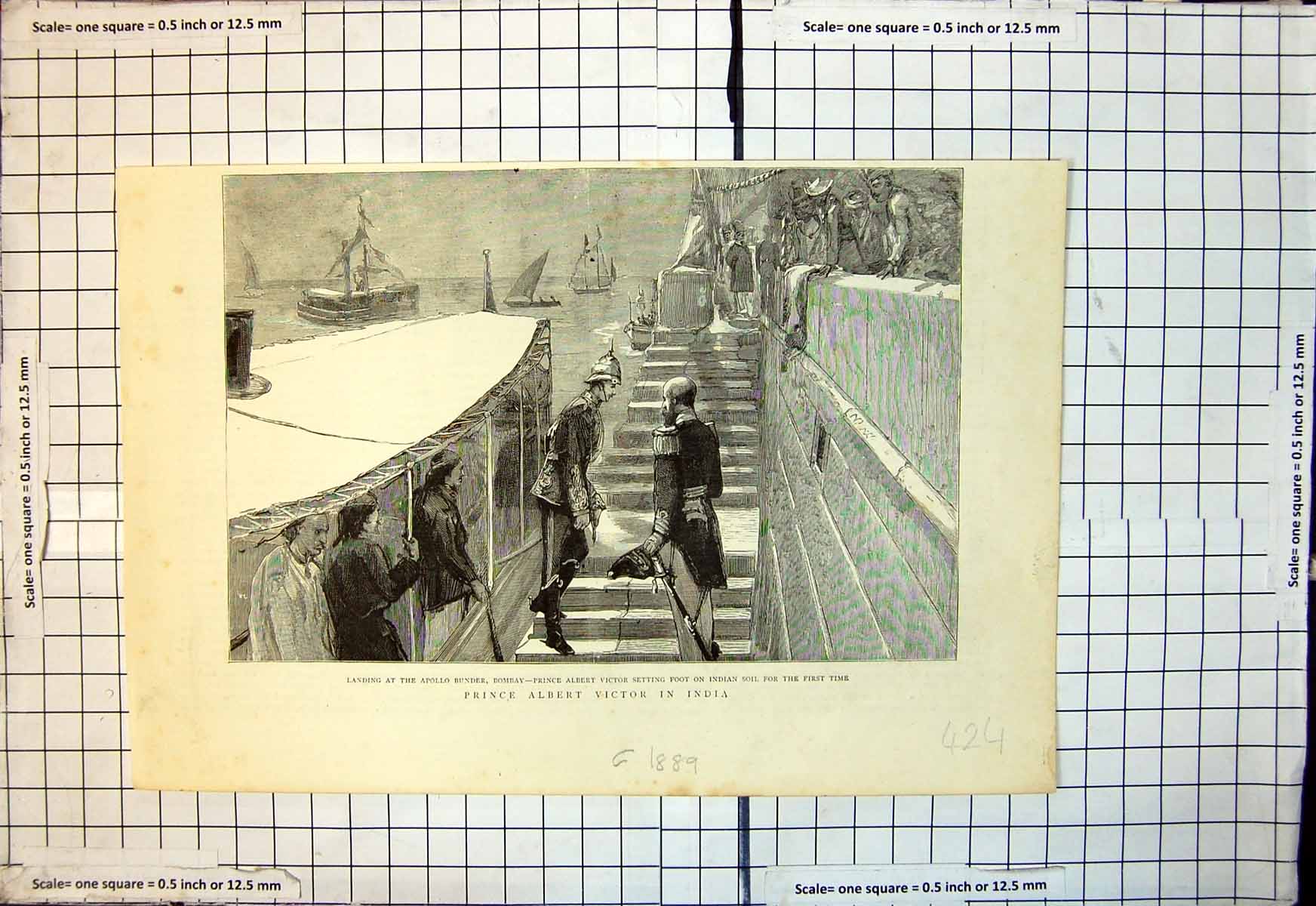 Old Prince Albert Victor First Visit India Lands Apollo Bunder Bombay