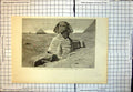 Original Old Antique Print Sphinx Near Cairo Now Cleared From Sand 1887 19th