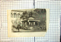 Antique Print Treasury Algiers Large Building Men Arab Dress Grounds Plants