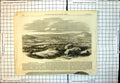 Original Old Antique Print Gottenburg Sweden Seaport City Fiord Kattegat 1861