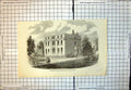Original Old Antique Print Harley House New Road Residence Queen Oude