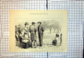 Old Antique Print Cricket Match Constantinople Mr Goschem Spectators 1880 19th