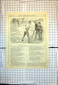 Old Print Punch Bowler Hows That Umpire Does It Again Hes Out G King 1906 20th