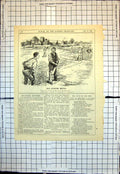 Old Antique Print Punch Our Opening Match Cricket Bill Pad Wrong Leg 1906 20th