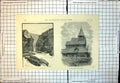 Antique Print Flaam River Sogne Fjord Urnaes Church Sogne Fjord Norway 1887