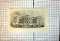 Old Antique Print New Storthing House Christiania Norway Fountain Grounds