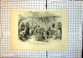 Old Antique Print War Bulgarian Refugees Greek Schools Philippopolis 1877 19th