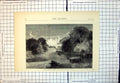 Original Old Antique Print Fireworks Sketch Crystal Palace Illuminated 1872