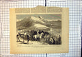 Original Old Antique Print Carlist War Spain Battle Capture Village Montellano