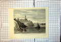 Antique Old Print Lighthouse European Side Bosphorus Entrance Black Sea 1877