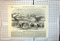Original Old Antique Print Market Schumla Street Constantinople 1856 Victorian
