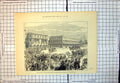 Antique Print Buildings Which Turkish Parliament HSittings Constantinople