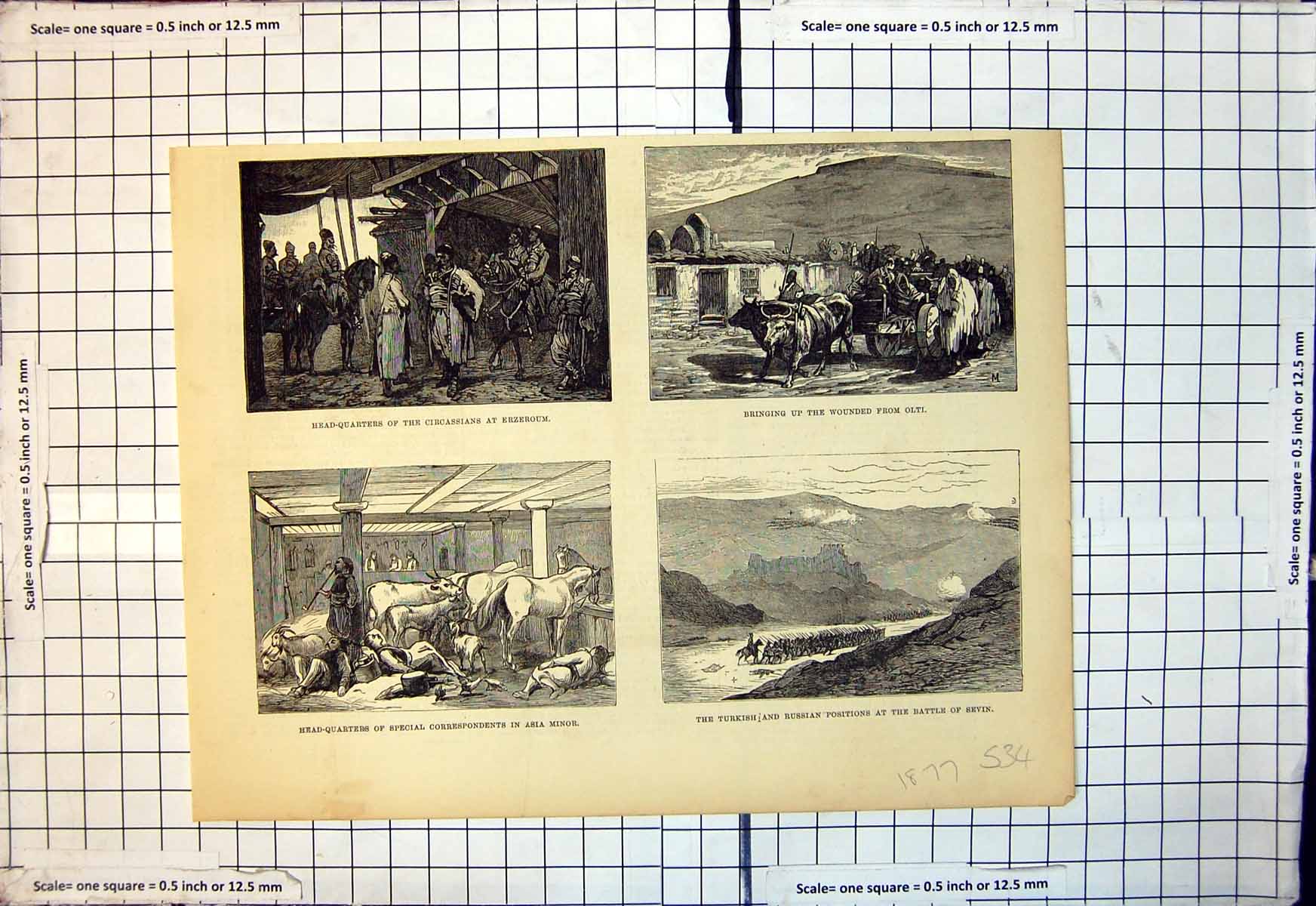 Old Turkish Russian Positions Battle Sevin Wounded Olti Circassians