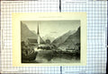 Original Old Antique Print Opening St Gothard Tunnel Lake Four Cantons 1882