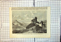 Old Castle Church St Valerie Sion Canton Valais Royal Academy Ex 1856 Victorian