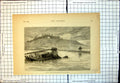 Original Old Antique Print Pontoon Bridge Across Seine Near St Germains 1870