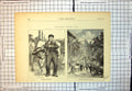 Old Sketches Before Toul Marechal Des Boeufs Driving Cattle Army 1870 Victorian