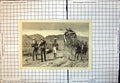 Original Old Antique Print On The Road To New Transvaal GFields 1887 Victorian