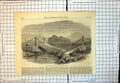 Antique Old Print Wreck Victoria Bridge Natal South Africa Split Middle 1866