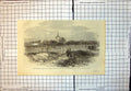 Old Print Burial Ground Austrian Prussian Siers Chlum Battlefield Sadowa