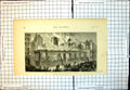 Old Antique Print Burning Paris Opera House Viewed Rue Le Peletier 1873 19th