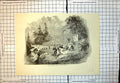 Original Old Antique Print French Engineers Building Mountain Bridge 1893 19th