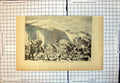 Antique Old Print Peasants Entering Paris With Their Goods Cattle Sheep Pigs