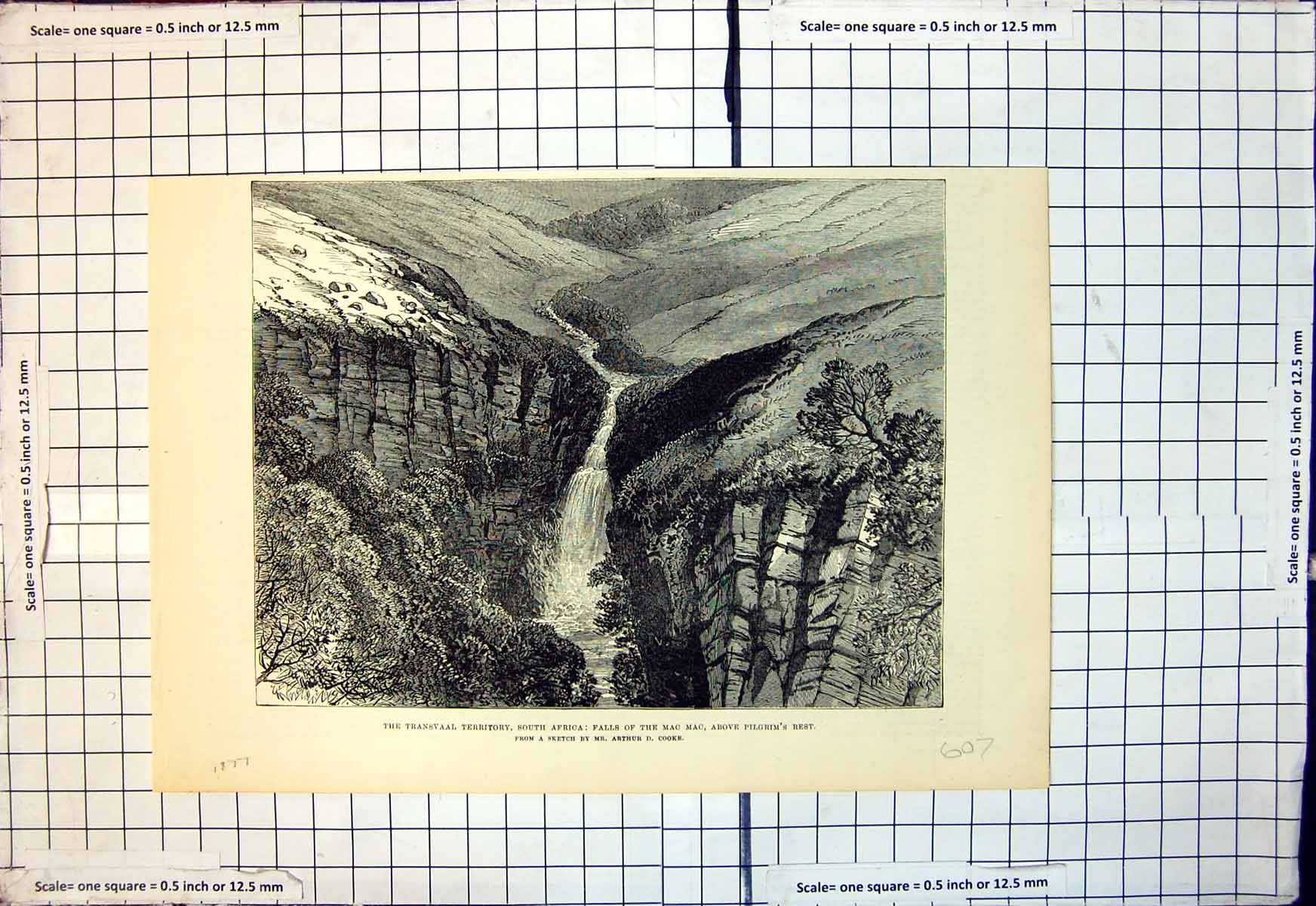 Old Transvaal Territory South Africa Falls Mac Mac Pilgrims Rest 1877 Victorian