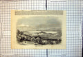 Antique Print General View Nice Situated Mediterranean Coast Maritime Alps