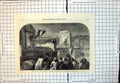 Antique Print Emperor Austria Crossing Suspension Bridge Pesth Hungary 1866