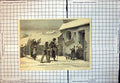 Old Antique Print Returning Christmas Fair Saxony Presents Girl Snow 1877 19th